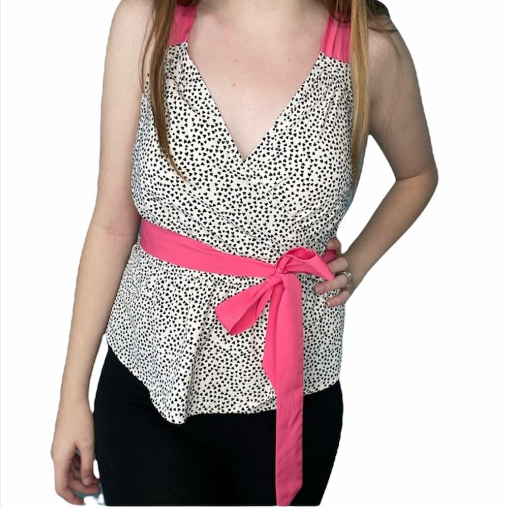 Heart Tie Up Style Flare Tank Top J4